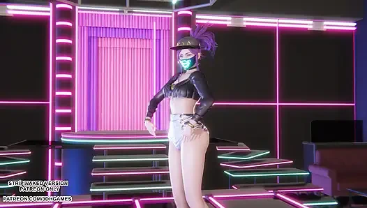 MMD HWASA - NA - Akali Сексуальный Kpop, танец лиги легенд, хентай без цензуры 4K 60FPS