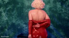 Heiße MILF, Striptease in Latex - kostenloses Analporno-Video