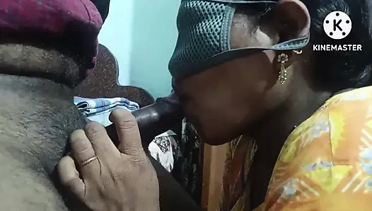 Hot grils doing bowlojab with har hasbends friend