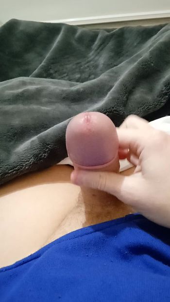 Young teacher plays with his fat and big dick before going to work