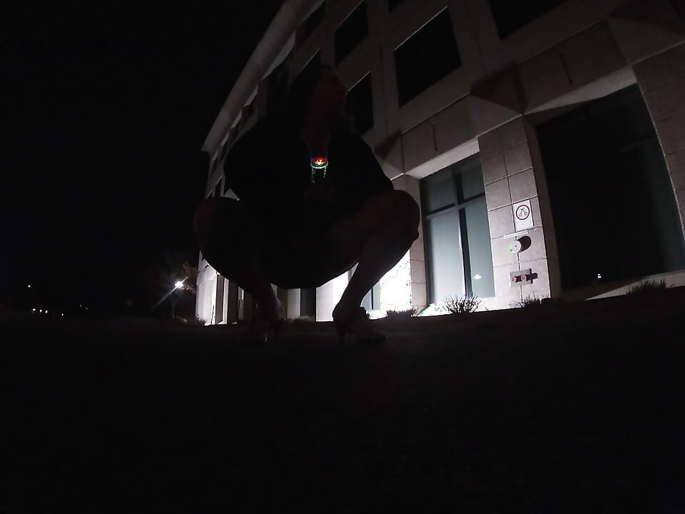 Mature Dirty Sissy CD went outdoors at night for a great public orgasm.