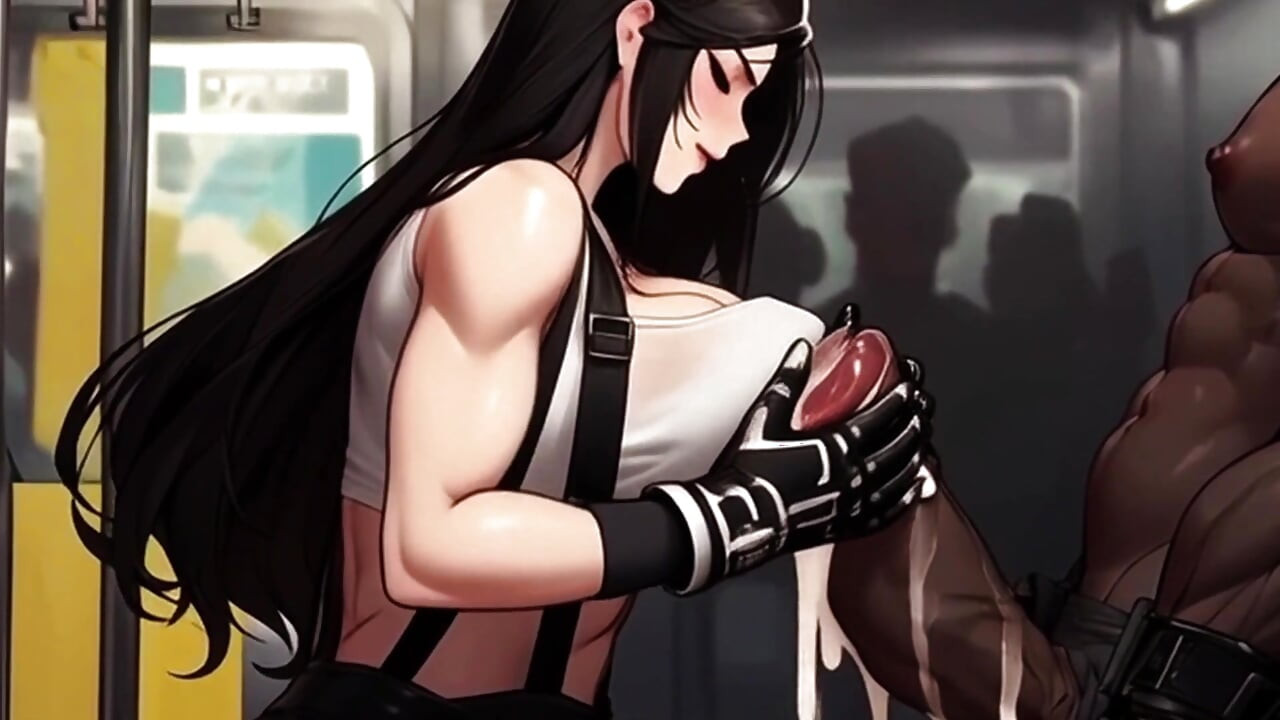 Tifa Gives Strangers Sneaky Handjobs On The Midgar Train