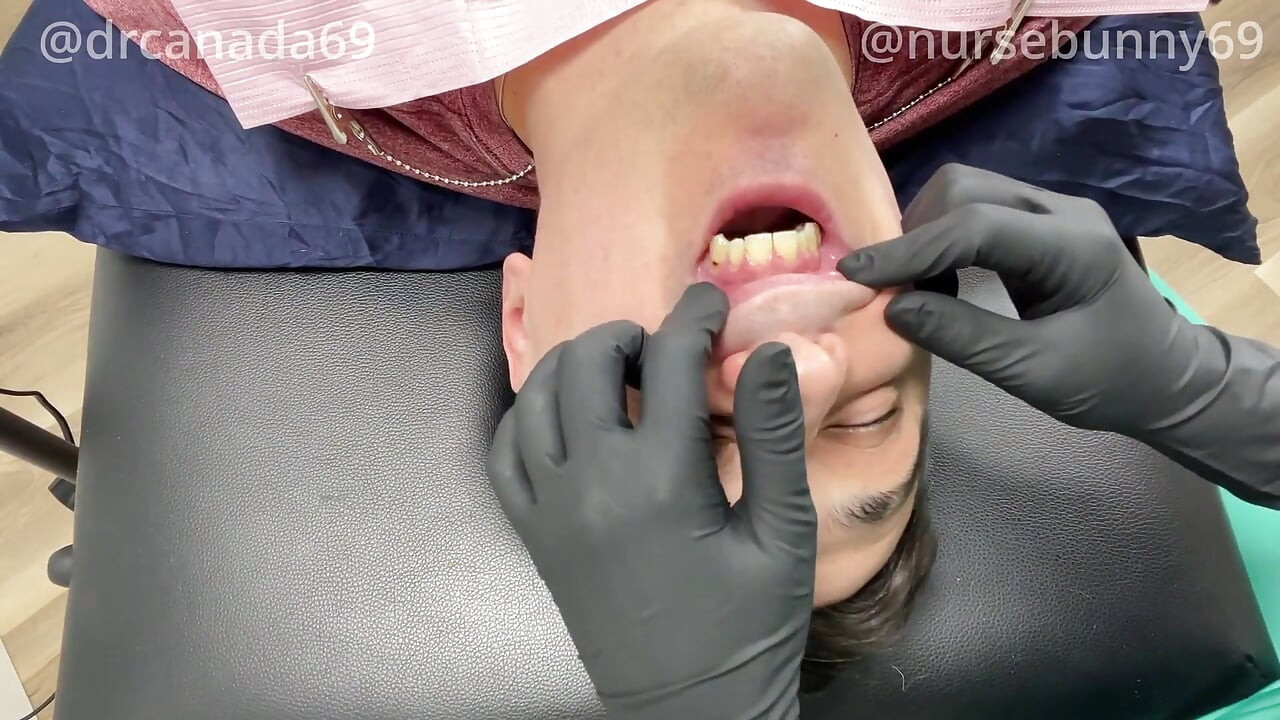 Nurse Bunny Checks Dr. Canada's Teeth Multi Angle