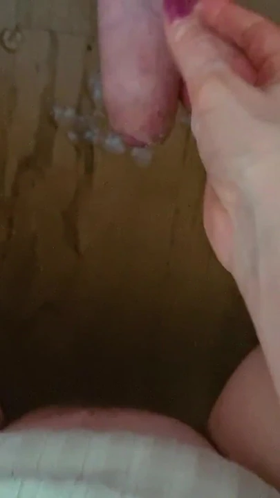 Powerful moment from "Jerking off together with wife"