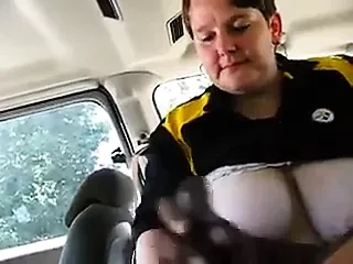 Big Boobs Amateur from Pittsburgh swallows BBC in car