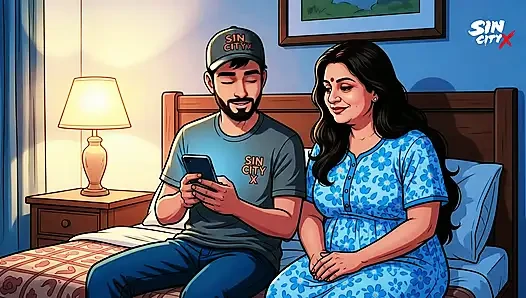 Geile indische tante verführt jungen boten zu hause