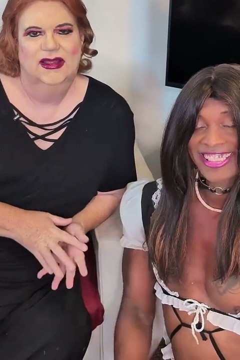 Training Black Sissy Aliza to Serve a Big Cock White Stepdaddy Spitroasting Cum in Mouth Humiliation Bwc