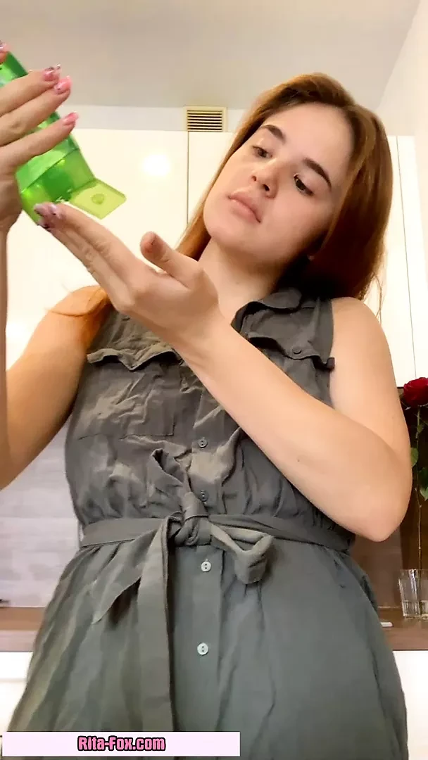 Russian young porn actress RitaFox has fun on camera
