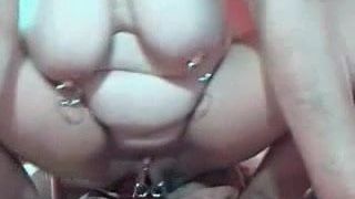 I am pierced MILF with pussy and nipple rings anal play