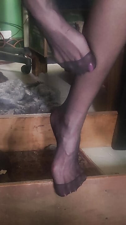 古德女孩黑色连裤袜脚崇拜 Pov Joi