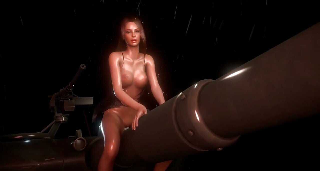 Ridings a Cannon on a Tank