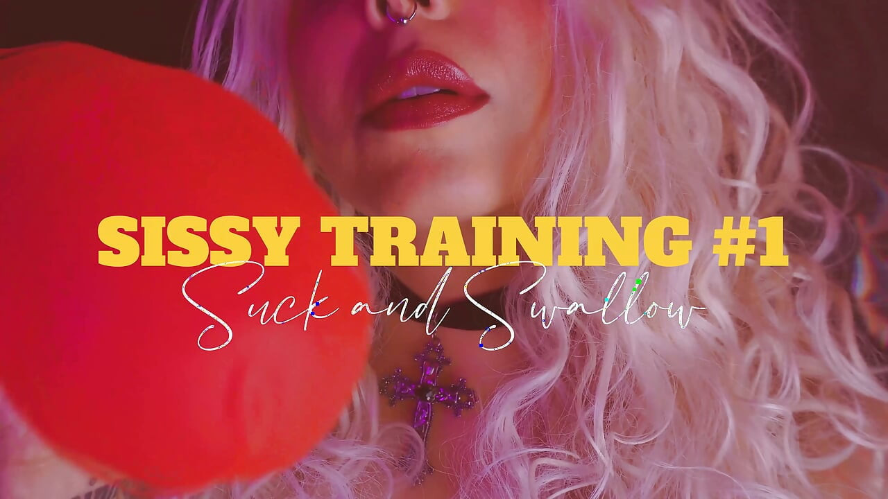Sissy Training - Suck and Swallow Close-up