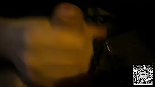 Public Parking Lot Handjob Next to Stranger and Bus Cum Finish