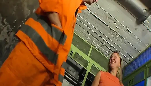 Factory Fisting Frenzy - Mature Blonde Stretched Wide Open