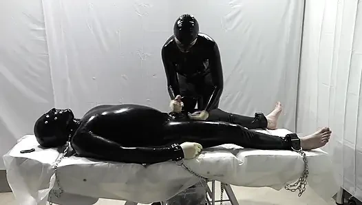 Mrs. Dominatrix and her experiments on a slave.