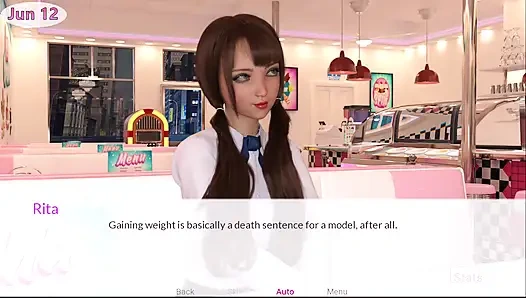 Keinginan santai #3 - Rita menggoda cowok-cowok itu.