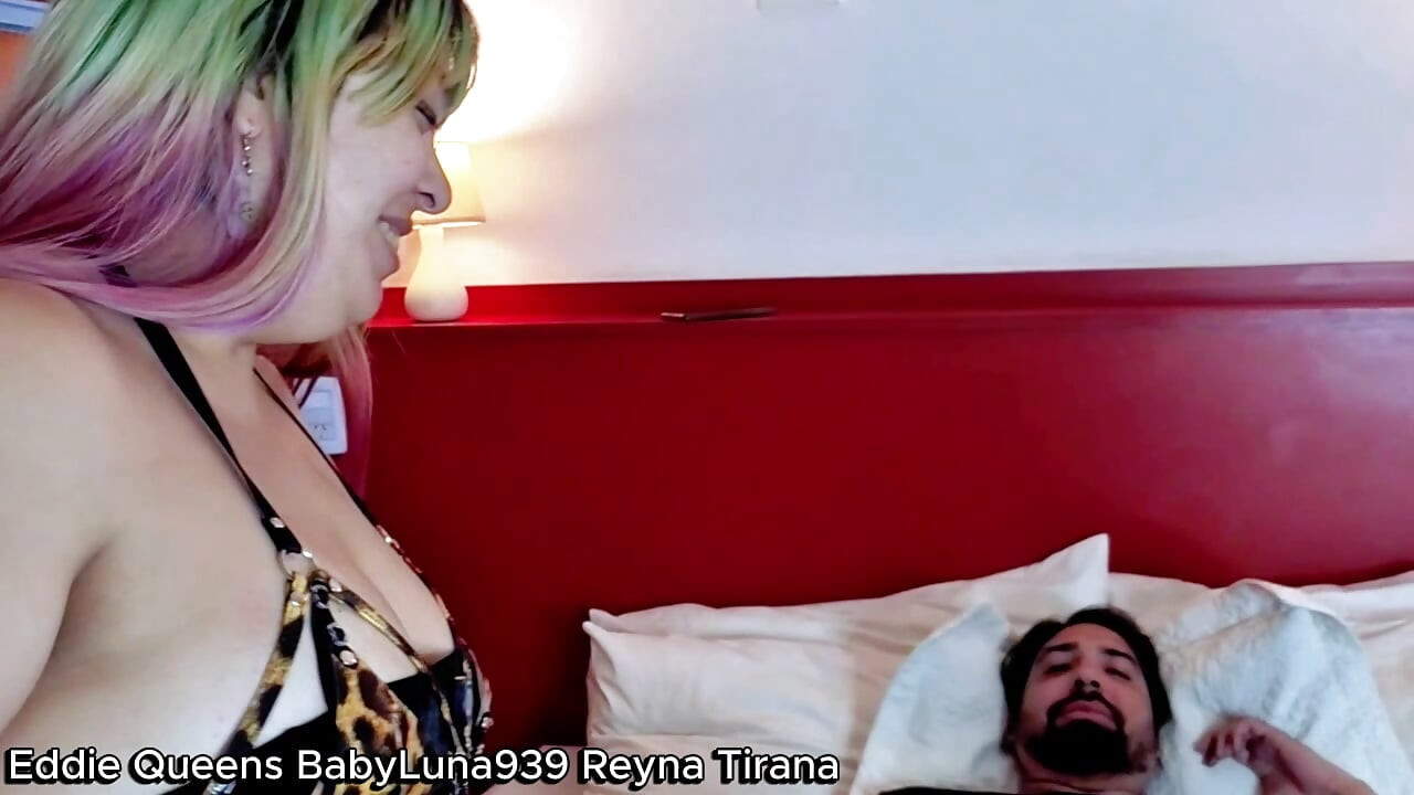 Terrible Slave BBW Milf Reyna Tirana rides my boyfriend Eddie Queens and dominates him, not expecting that I know. Part 1