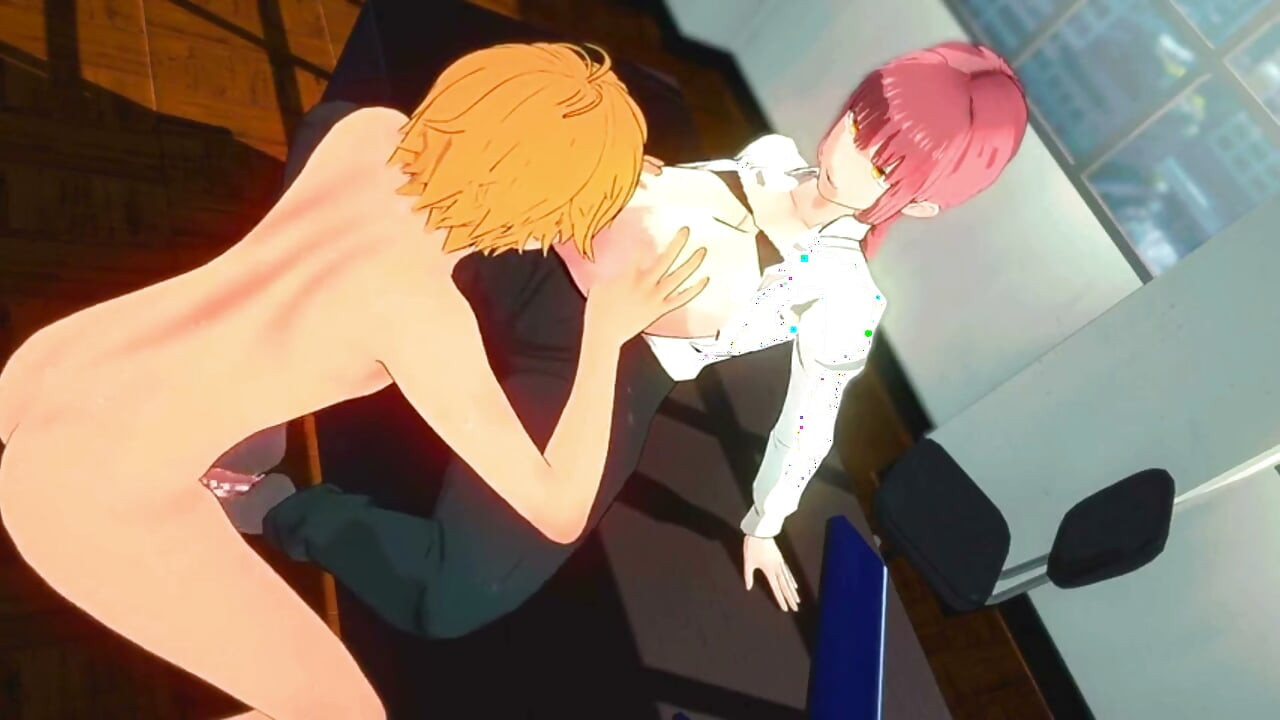 Chainsawman - placer de oficina makima - animaciones hentai 3d