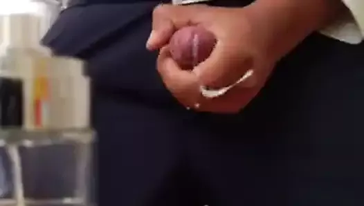 Risky Cumshot in Office while Working