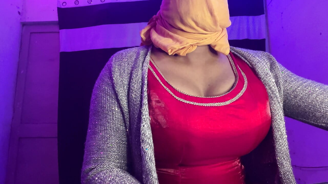 big tits cross dresser in shiny red suit