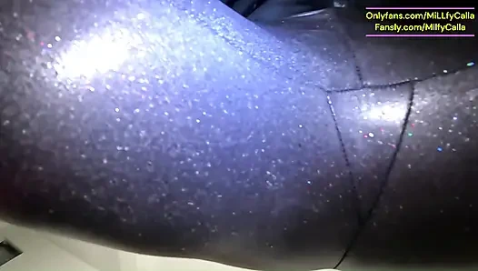 Cameltoe neckt, samt-hoodie &schmutzige tanzende masturbation