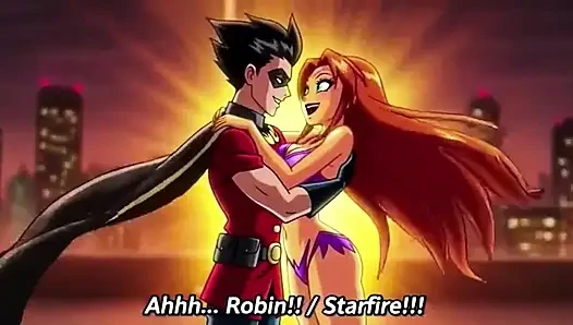 STARFIRE & ROBIN STEAMY PENTHOUSE ROMANCE - Hot 3D Anime Couple