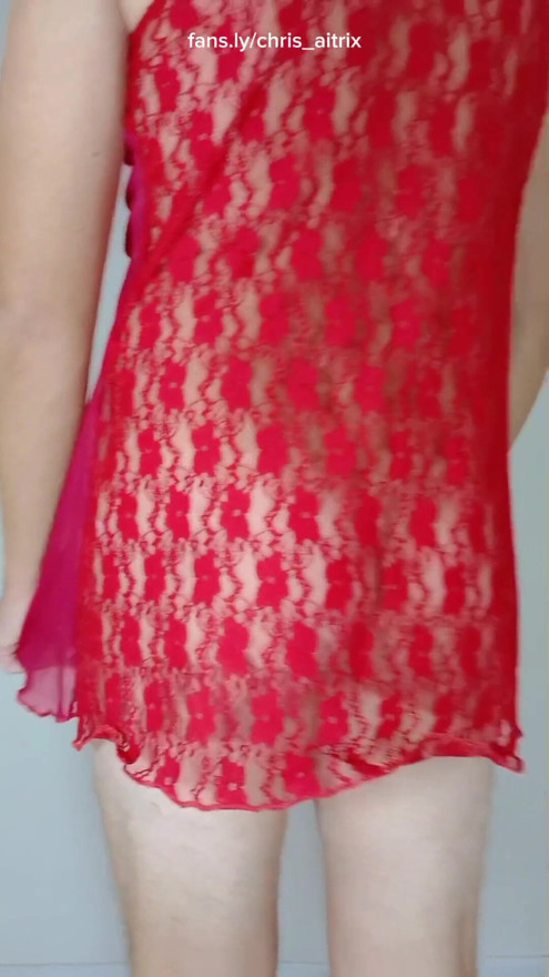 Do you like my red dress? You can see everything! I'm ready for you chris_aitrix | Clip 1