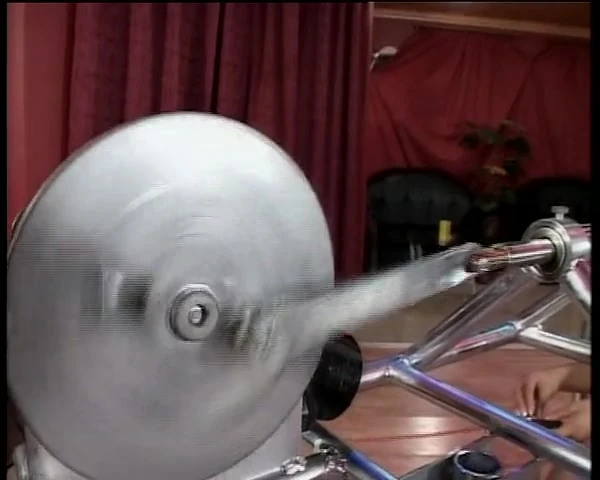 Big boobed Ebony German slut gets a facial after being fucked by machine
