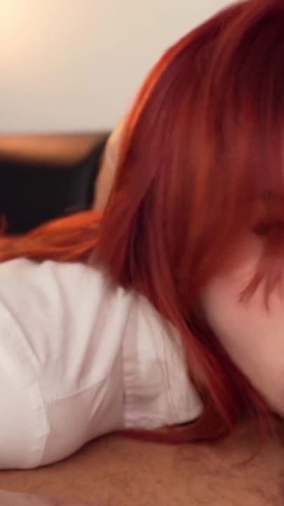 Slutty Secretary Deepthroat, Rough Fucks and Takes Cum On Her Big Tits after Work | Clip 1