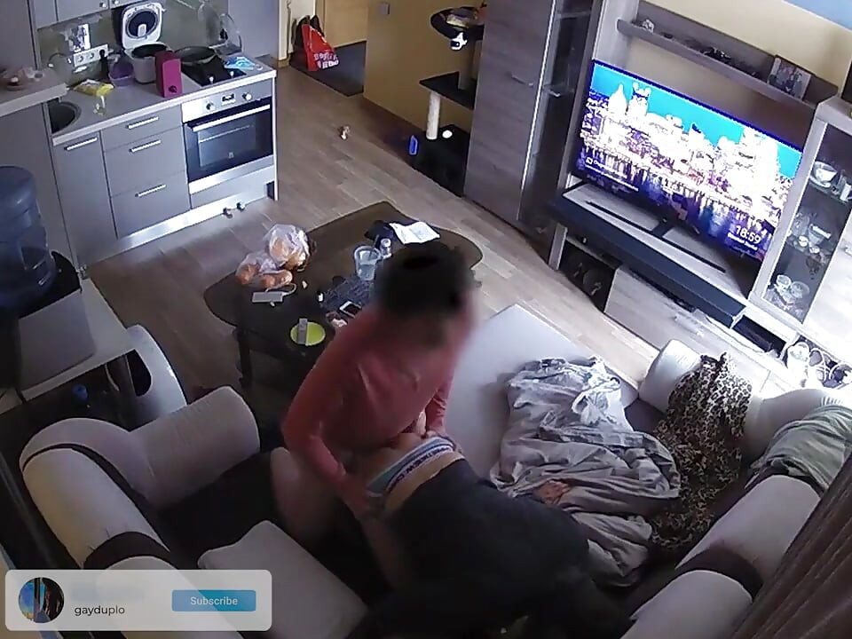 Netflix and Chill - Amateur Couple Caught Fucking Bareback After Finishing New Series - Fake Setting