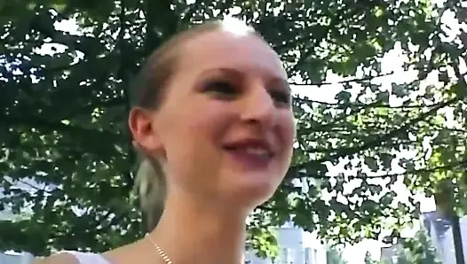 Public Blowjob Tease and Sloppy Fingering Explosion