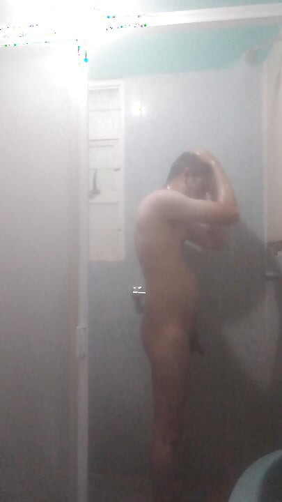 Man bathing