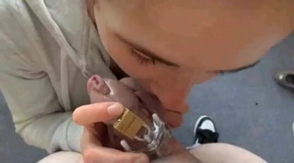 Chastity Tease Ball Suck