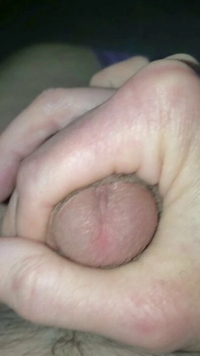 Closeup Quick masturbation before going to bed