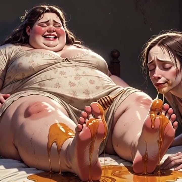 Fat SSBBW Humiliating Skinny Girl with Her Big Feet