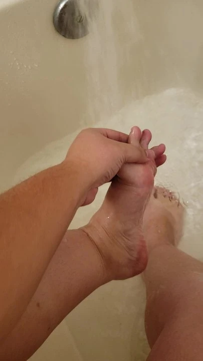 Playing in Water with Feet for My Man