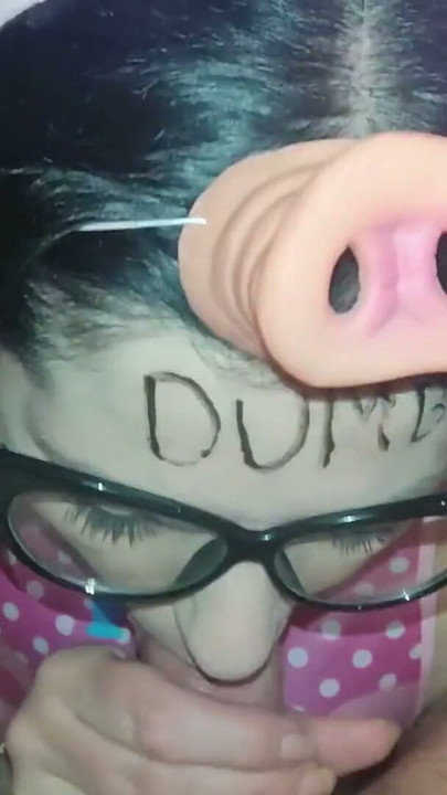 Submissive wife worships cock in pig outfit | Clip 2
