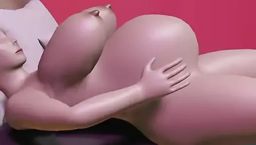Массивная беременность с увеличением груди, увеличение в спальне