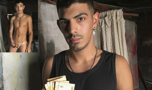 Magro twink latino garoto pago em dinheiro para foder pau grande do garanhão pov