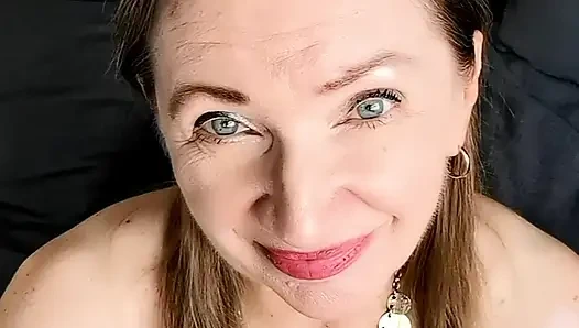 Cougar granny seduce you with huge tits and get grate fuck in different positions POV