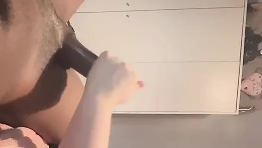 British slut gives her stepbrother a handjob while parents are on vacation