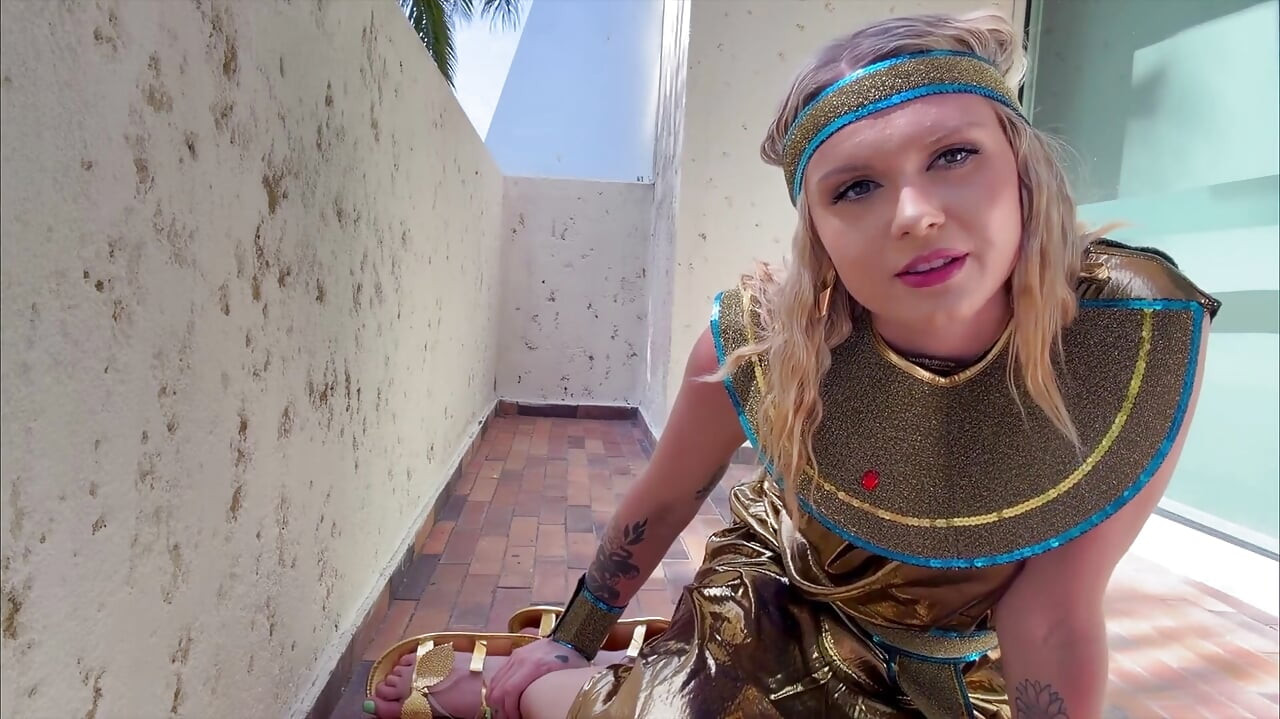 Juliana Marie's Ancient Egyptian Femdom Fantasy 4K POV Divine Command Awaits!