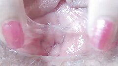 Close-up yang ekstrim dari vagina