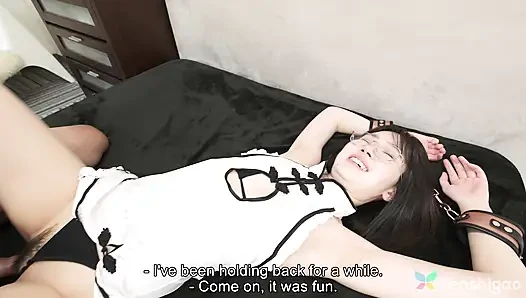 Japanese Mami Tokita is sucking dick in POV before getting fucked hard.