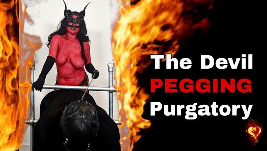 Pegging del diavolo, purgatorio, cosplay di Satana, bondage pegging grezzo hardcore nudo, bdsm, miss raven training zero, halloween flr