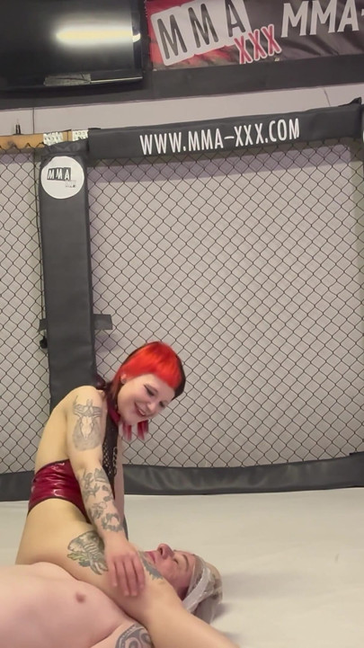 Pvc Stepmommy Torments Sissy in Mma Cage - Thigh Control & Humiliation