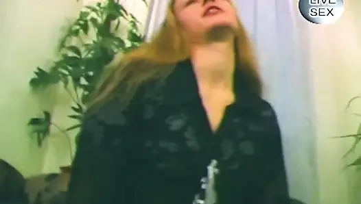 Blonde Slut Stretches Pussy Wide with Huge Bottle Insertion