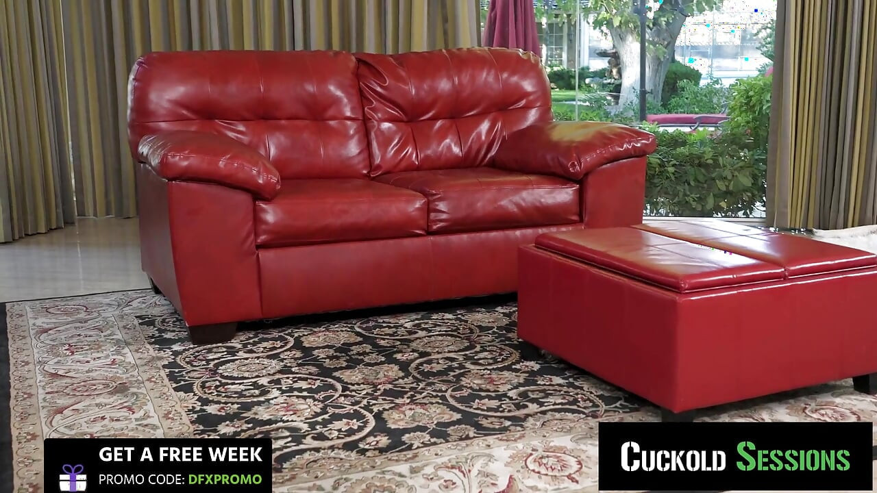 CUCKOLD SESSIONS - Maddy May First Cuckold Threesome - Husband Watches Her Get DP'd