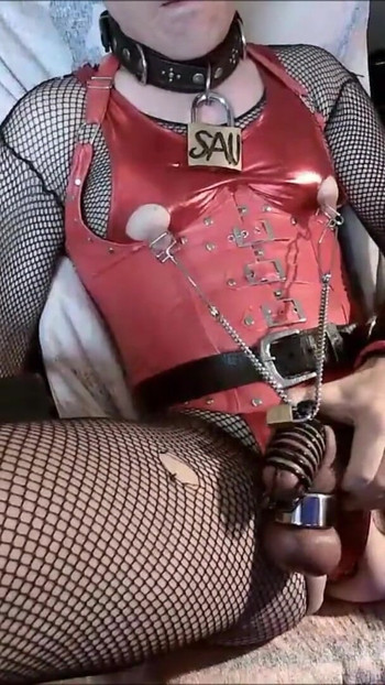 Stunning moment from "SISSY FAG RUINED ORGASM IN CHASTITY CAGE"