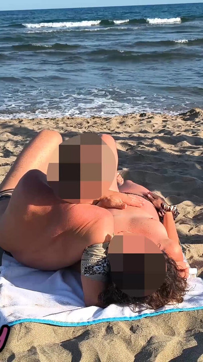 Caught by a Girl During Beach Sex